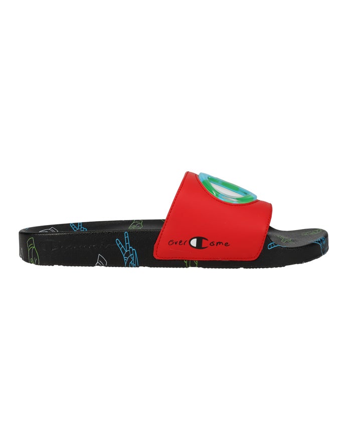 Champion Mens Slides NZ - Ipo Red/Black ( 4710-ISHGA )